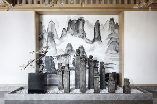 简约茶楼会所装修设计效果图