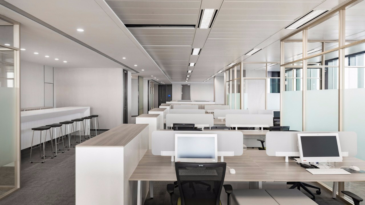 1200平金融机构公司办公室装修效果图欣...